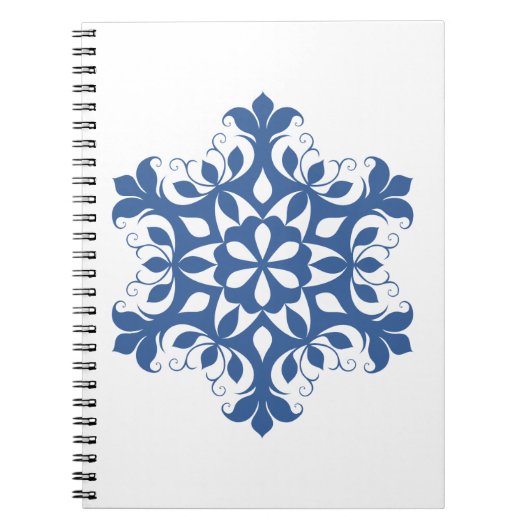Blauw Sneeuwvlok Notitieboek (Voorkant)