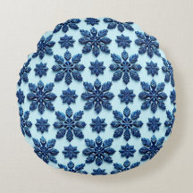 Blauw Sneeuwvlok Patroon Achtergrond