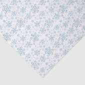 Blauw Sneeuwvlok Tissue Paper. Tissuepapier (Detail)
