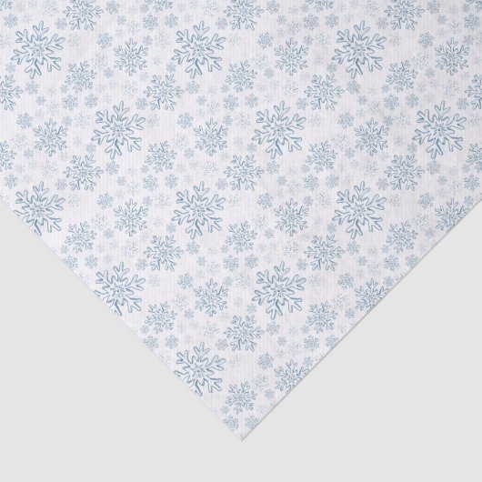 Blauw Sneeuwvlok Tissue Paper. Tissuepapier (Detail)