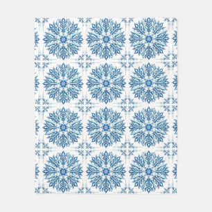 Blauw Sneeuwvlokje Winter Knus Huis Decoratie Dekb Fleece Deken