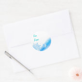 Blauw Sneeuwvlokken Kerstcadeau Naam Sticker (Envelop)