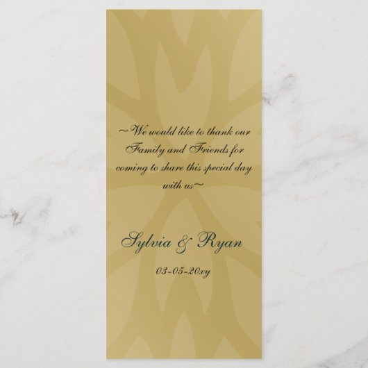 blauw sneeuwvlokken wintertrouwmenu menu (Achterkant)