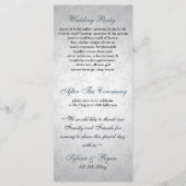 blauw sneeuwvlokken wintertrouwprogramma programmakaart (Achterkant)