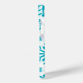 Blauw Sneeuwvlokpatroon Case-Mate iPhone Case (Achterkant / Links)