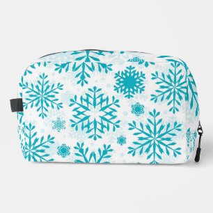 Blauw Sneeuwvlokpatroon Toilettasje
