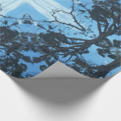 Blauw snijpatroon voor Natuur Cadeaupapier (Hoek)