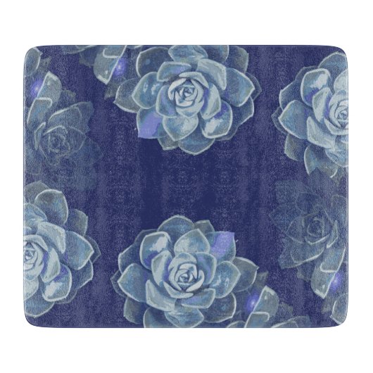 Blauw snijvlak van cactus snijplank (Voorkant)