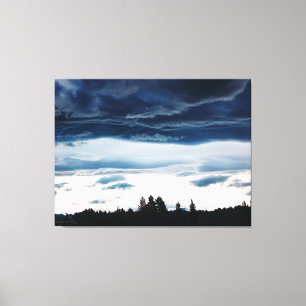Blauw Snoep Floss Clouds : Nieuw-Zeeland Canvas Afdruk
