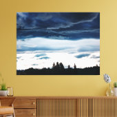Blauw Snoep Floss Clouds : Nieuw-Zeeland Canvas Afdruk (Insitu (Woonkamer))