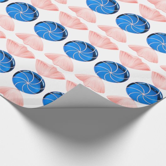 Blauw Snoep ompakken papier (Hoek)