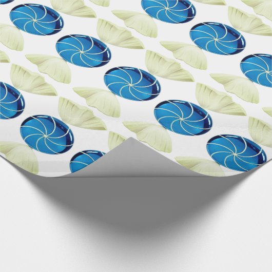 Blauw Snoep ompakken papier (Hoek)