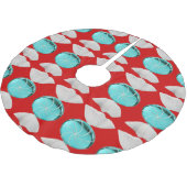 Blauw Snoep op roodbaars Kerstboom Rok (Gekanteld)