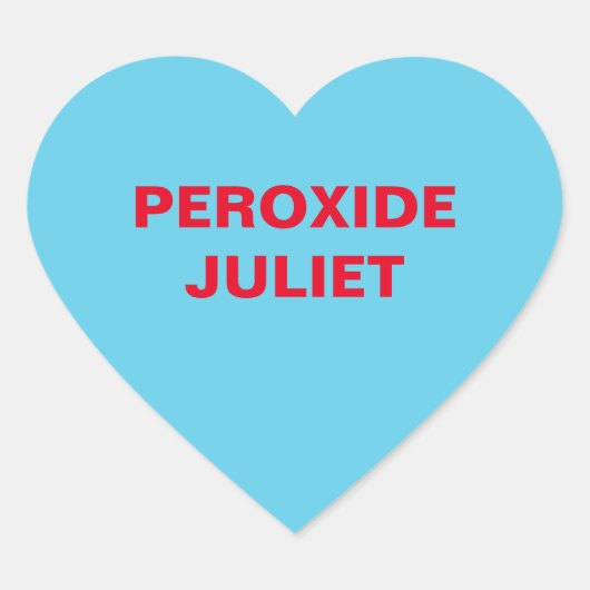 Blauw Snoepjes hart Hart Sticker (Voorkant)