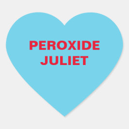 Blauw Snoepjes hart Hart Sticker