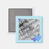 Blauw Snoepjes hartenmagneet Magneet (Voorkant / Achterkant)