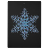 Blauw Snowflake Klembord (Achterkant)