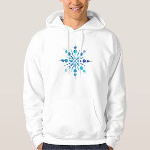 Blauw Snowflake-ontwerp Hoodie