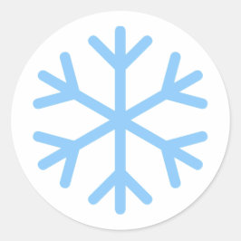 Blauw Snowflake-ontwerp Ronde Sticker