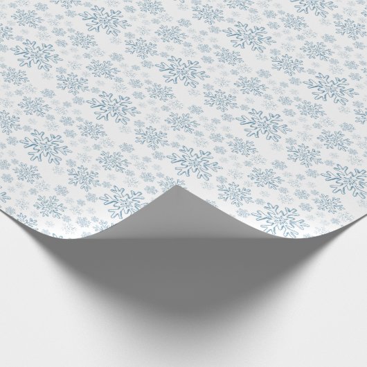 Blauw snowflake papier (Hoek)