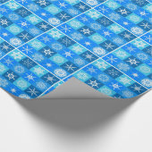 Blauw snowflake papier (Hoek)