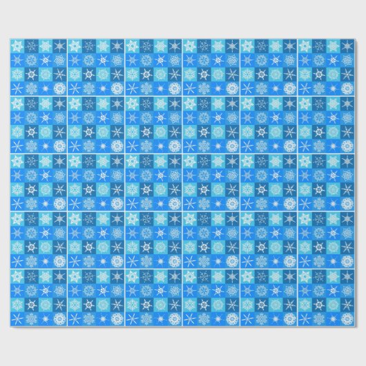 Blauw snowflake papier (Vlak)