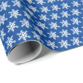 Blauw snowflake papier (Rol Hoek)