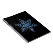 Blauw Snowflake Spiral Notitieboek (Rechterzijde)