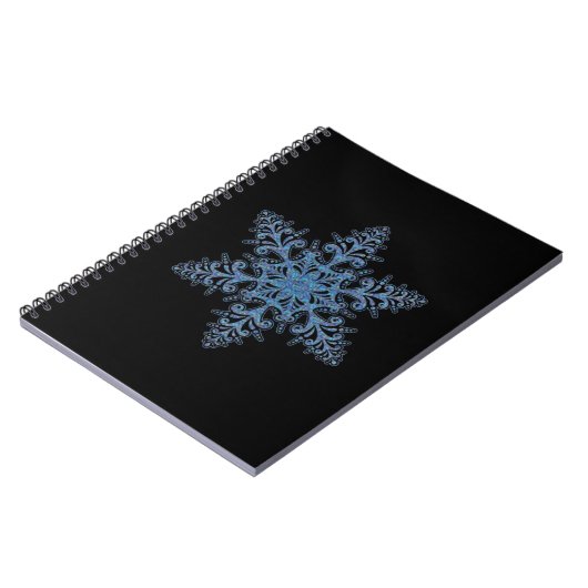 Blauw Snowflake Spiral Notitieboek (Linkerzijde)