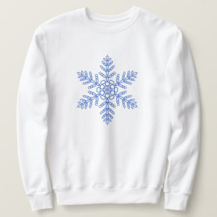 Blauw Snowflake Sweatshirt
