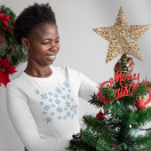  blauw Snowflakes T-shirt op een reeks stijlen