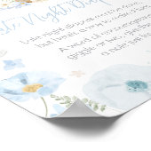 Blauw Somebunny Konijn Late Night Luiers Poster (Hoek)