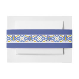 Blauw Spaans huwelijk Mexicaans Talavera Uitnodigingen Wikkel