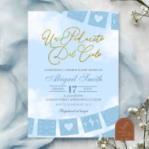 Blauw Spaans stukje hemel baby shower