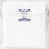 Blauw Spaans Talavera Tegeltje Bruids Brunch Vierkante Sticker (Tas)