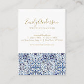 Blauw Spaans tegel Hallo Visitekaartje (Achterkant)