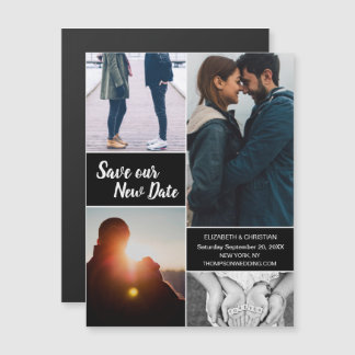 Blauw sparen onze Nieuwe Foto van de Datum Verande Magnetische Uitnodiging