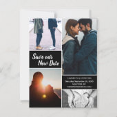 Blauw sparen onze Nieuwe Foto van de Datum Verande Magnetische Uitnodiging (Voorkant)