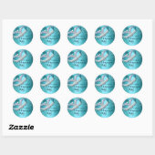 Blauw Sparkle Masquerade Feest Sticker (Vel)