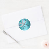 Blauw Sparkle Masquerade Feest Sticker (Envelop)