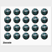 Blauw Sparkle Masquerade Feest Sticker (Vel)