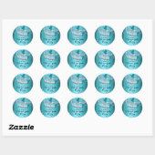 Blauw Sparkle Masquerade Feest Sticker (Vel)