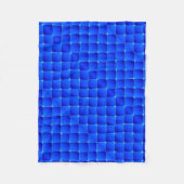 Blauw Sparkle Pixel Grid Dekbed Fleece Deken (Voorkant)