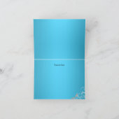 Blauw Sparkle Prinses Thema Bedankkaart (Binnen)