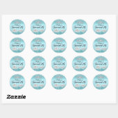 Blauw Sparkle Prinses Thema Sweet 16 Sticker (Vel)