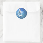 Blauw Sparkle Star Parfumfles Glamour Ronde Sticker (Tas)