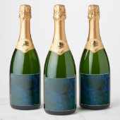 blauw sparkling wijnetiket (Flessen)