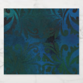 blauw sparkling wijnetiket (Enkel label)