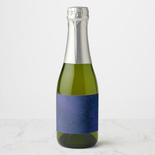 blauw sparkling wijnetiket (Voorkant)