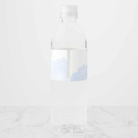 Blauw spatflesetiket, baby shower waterfles etiket (Achterkant)